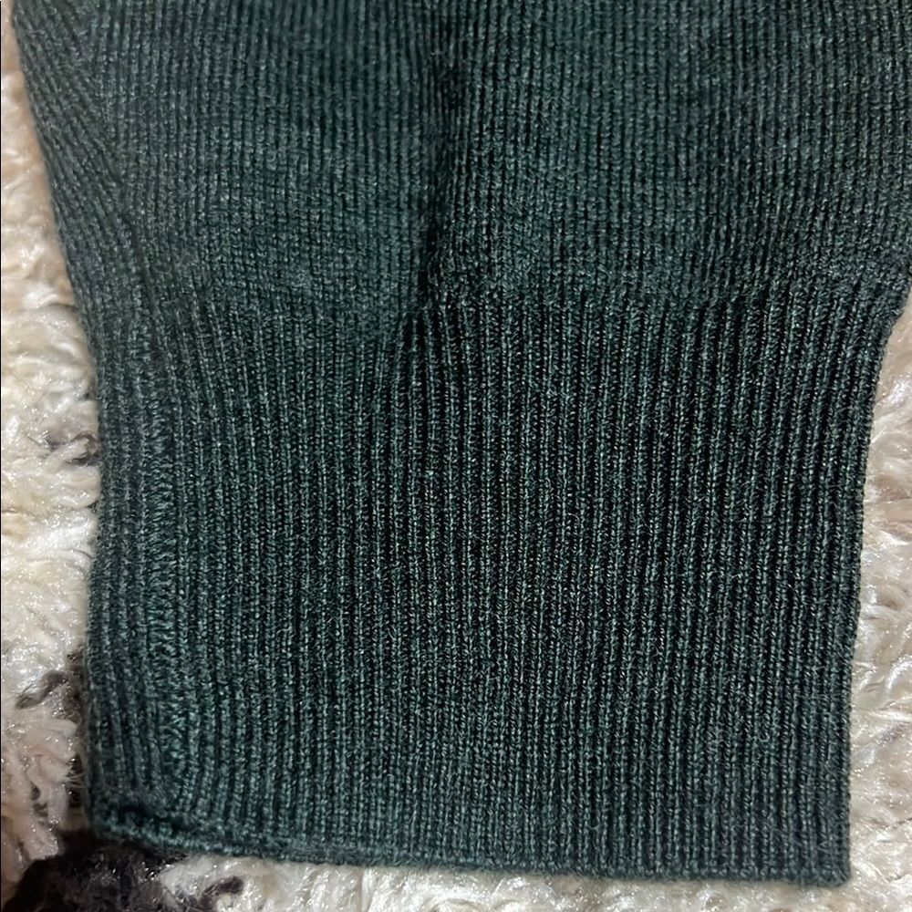 Peter Milar Green Zip Up Sweater with Long Sleeves and Textured Fabric wool - Picture 4 of 6